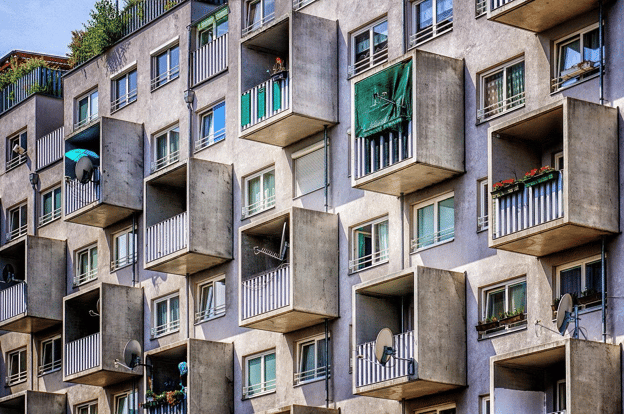 Balconies in an Apartment Building