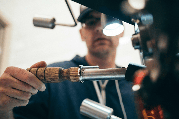 Plumber working on a faucet